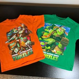 Teenage Mutant Ninja Turtles 2 T-shirts Both Kids Size 4